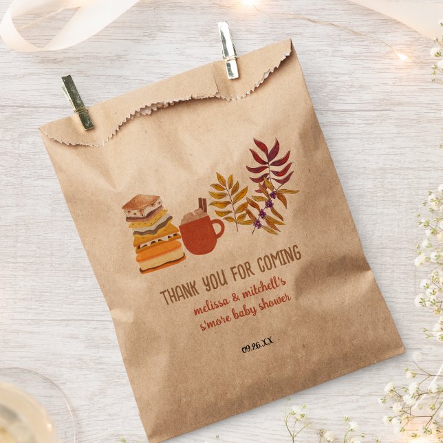 S more Baby Shower Lagerfeuer Herbstlaub danke Ihn Geschenktütchen (Von Creator hochgeladen)