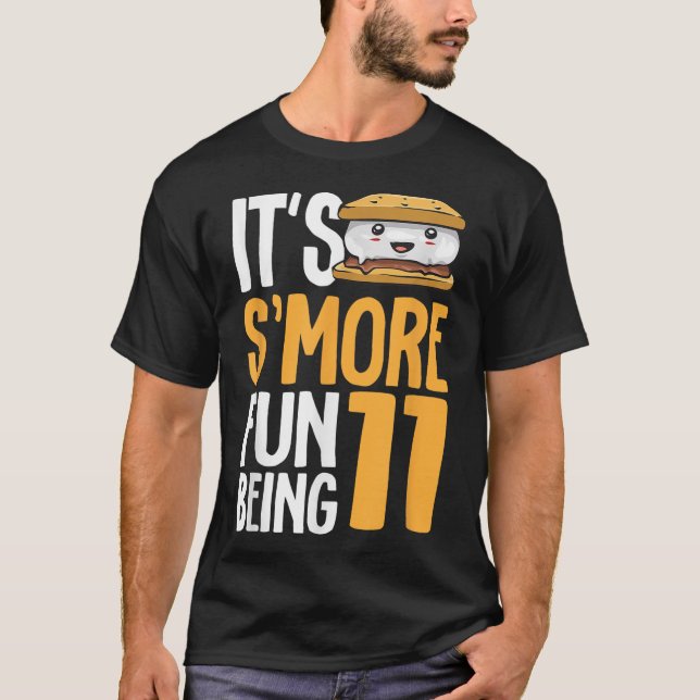 S’more Campfire 11th Birthday Marshmallow Camping  T-Shirt (Vorderseite)