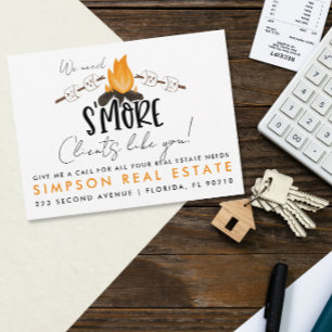 S’more Clients Real Estate Ankündigungs-Postkarte Ankündigungspostkarte