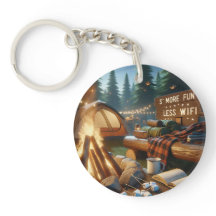 S’more Fun Camping Keychain – Rustic Accessory
