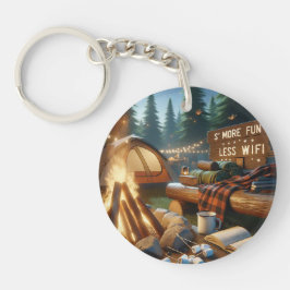 S’more Fun Camping Keychain – Rustic Accessory Schlüsselanhänger