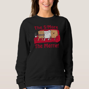 S more Merrier Funny Cartoon Weihnachten Sweatshirt