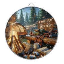 S’more Spaß Camping Dartboard – Rustikale Spielzim