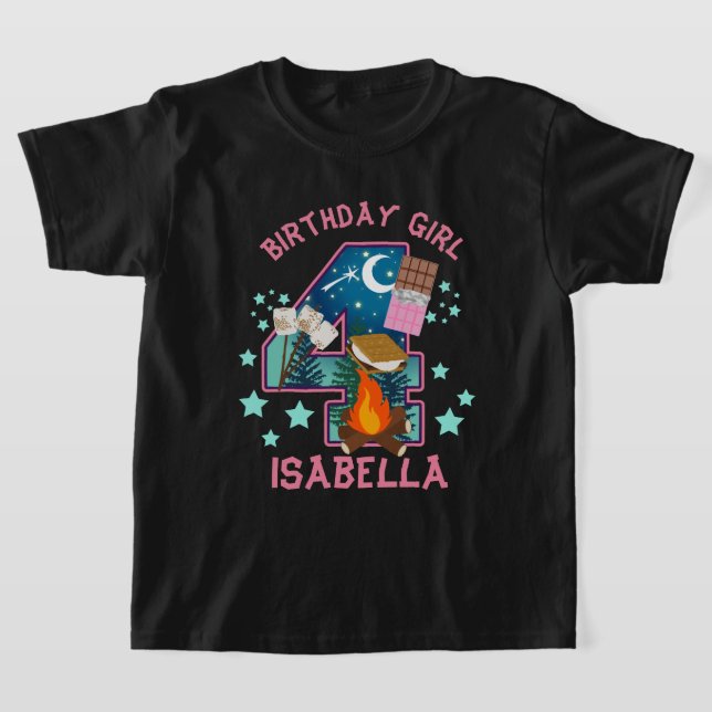 S more Vierten Geburtstag Shirt Camping (Ablage )