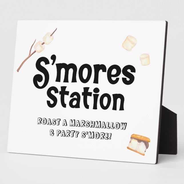 S-Mores-Station-Zeichen Fotoplatte (Seite)
