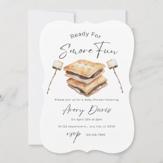 S’mores Thème Baby shower Invitation