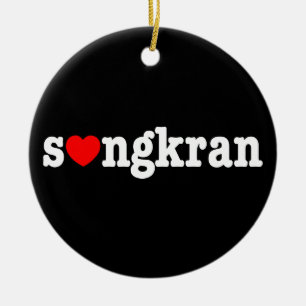 s ❤ ngkran ~ Herz (Liebe) Songkran Keramik Ornament