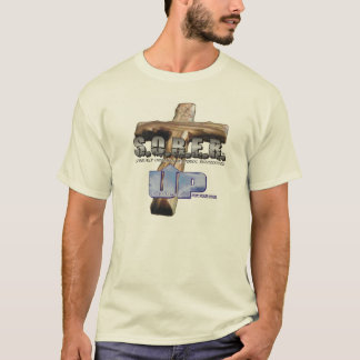 "S.O.B.E.R.U.P." der T - Shirt Männer - Beige