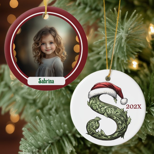 S Ornement de Noël Monogramme (Créateur téléchargé)