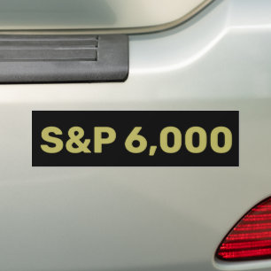 S&P 6.000 Level Aktienmarktindex-Feier Autoaufkleber