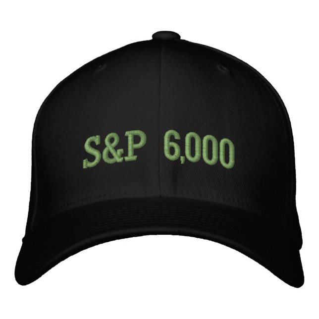 S&P 6.000 Level Stock Market Index Celebration Bestickte Baseballkappe (Vorderseite)