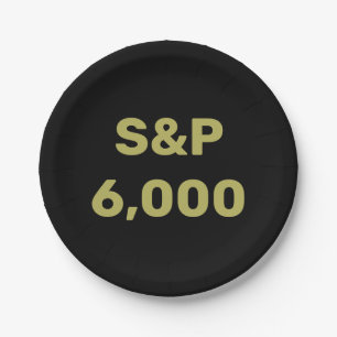 S&P 6.000 Level Stock Market Index Celebration Pappteller