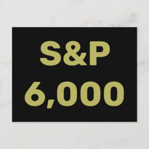 S&P 6.000 Level Stock Market Index Celebration Postkarte