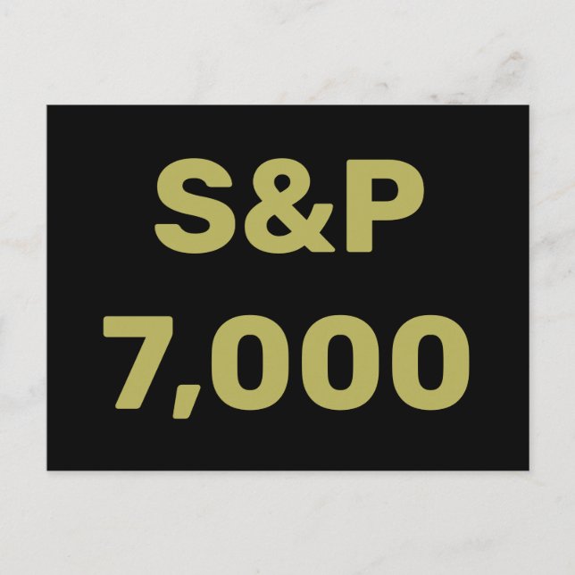 S&P 7.000 Level Stock Market Index Celebration Postkarte (Vorderseite)