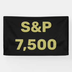 S&P 7,500 Level Aktienmarktindex-Feier Banner