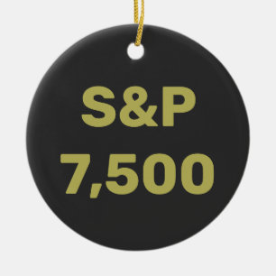 S&P 7.500 Level Aktienmarktindex-Feier Keramik Ornament