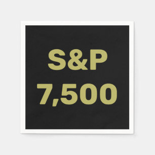 S&P 7.500 Level Aktienmarktindex-Feier Serviette