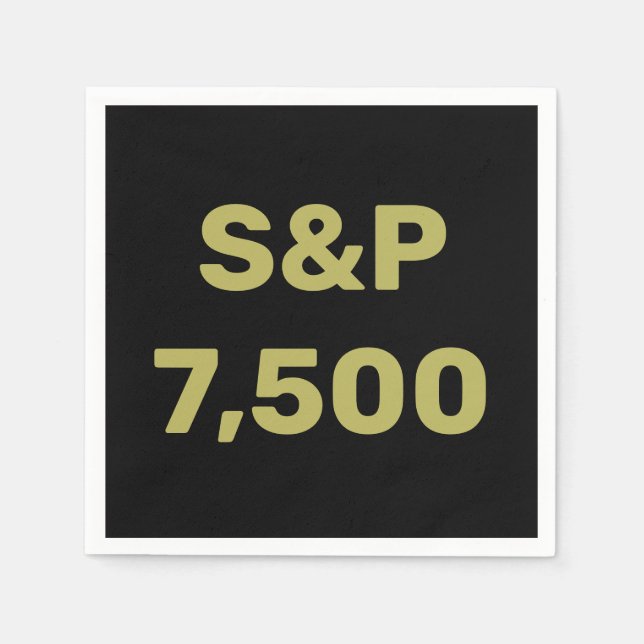 S&P 7.500 Level Aktienmarktindex-Feier Serviette (Vorderseite)