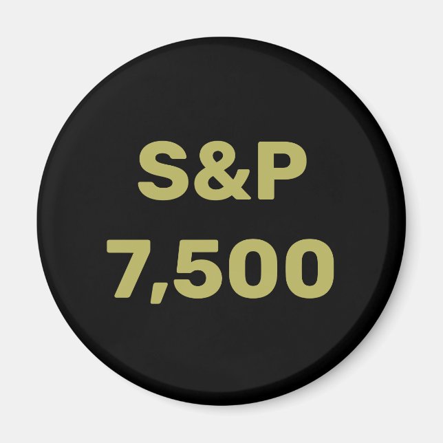 S&P 7,500 Level Stock Market Index Celebration Magnet (Vorne)
