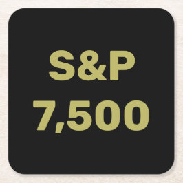 S&P 7,500 Level Stock Market Index Celebration Rechteckiger Pappuntersetzer