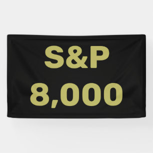 S&P 8.000-Level-Aktienindex-Feier Banner