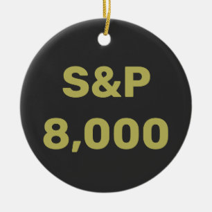 S&P 8.000-Level-Aktienindex-Feier Keramik Ornament