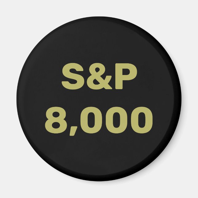 S&P 8.000-Level-Aktienindex-Feier Magnet (Vorne)