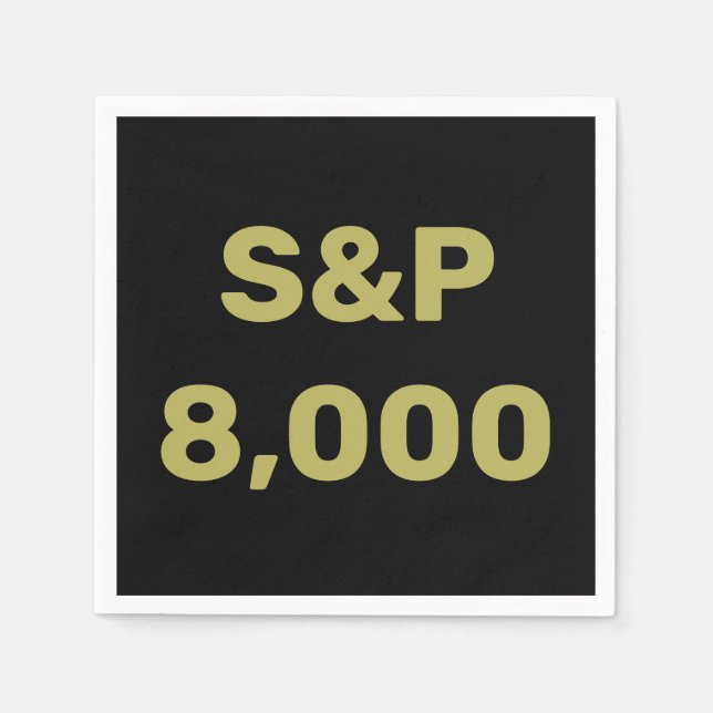 S&P 8.000-Level-Aktienindex-Feier Serviette (Vorderseite)