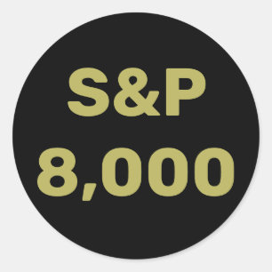 S&P 8.000-Level Aktienmarktindex-Feier Runder Aufkleber