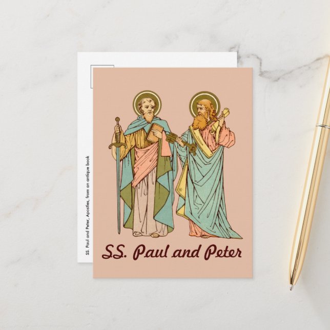 S. Paul and Peter, Apostles (RLS 13 & 14) Postcar Postkarte (Vorderseite/Rückseite Beispiel)