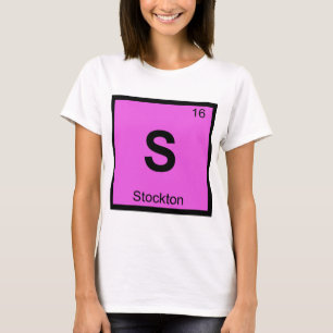 S - Periodisches Tabellensymbol für die Chemie in T-Shirt