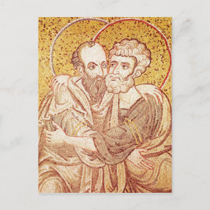 S. Peter und Paul Embracing Postkarte