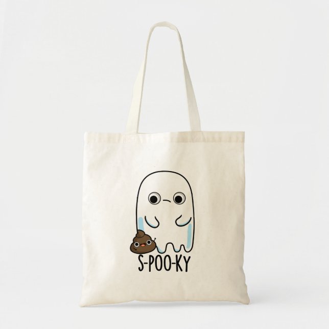 S-poo-ky Funny Ghost Kack Pun Tragetasche (Vorne)
