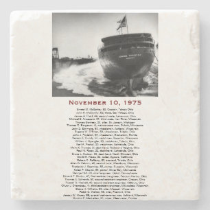 S.S. Edmund Fitzgerald Stein coaster Steinuntersetzer