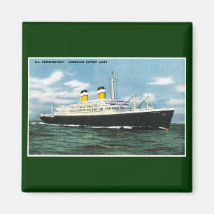 S.S. Konstitutions-amerikanische Eillinien Vintag Magnet