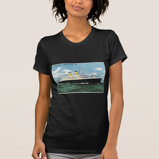 S.S. Konstitutions-amerikanische Eillinien Vintag T-Shirt (Vorderseite)
