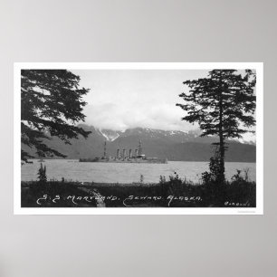 S.S. Maryland nahe Seward, Alaska 1920 Poster