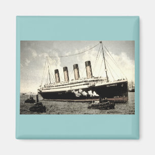 S.S. Olympischer Stern, weißer Stern Line, 1913 Magnet