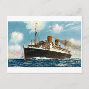 S.S. Stuttgart Luxus-Ozeandampfer - Vintage Postkarte