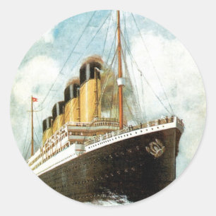 S.S. Titanisch in Meer Runder Aufkleber
