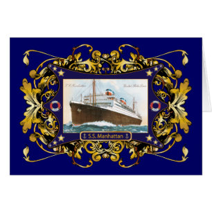 S.S. Vintages Dampfer-Schiff Manhattans