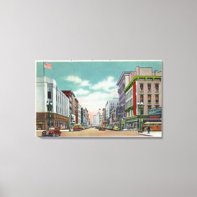S Salina Street von Fayette Street Leinwanddruck (Vorderseite)