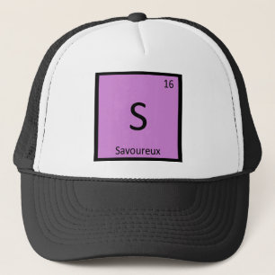 S - Savoureux Chemie Periodensystem Symbol Truckerkappe