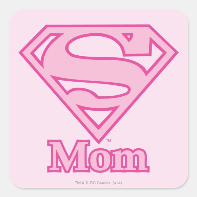 S-Schild-Mama Quadratischer Aufkleber (Vorderseite)