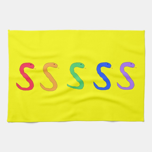 S Schlangen Regenbogenhandtuch Handtuch (Horizontal)