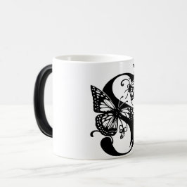 S Schwarzer Butterfly Verwandlungstasse