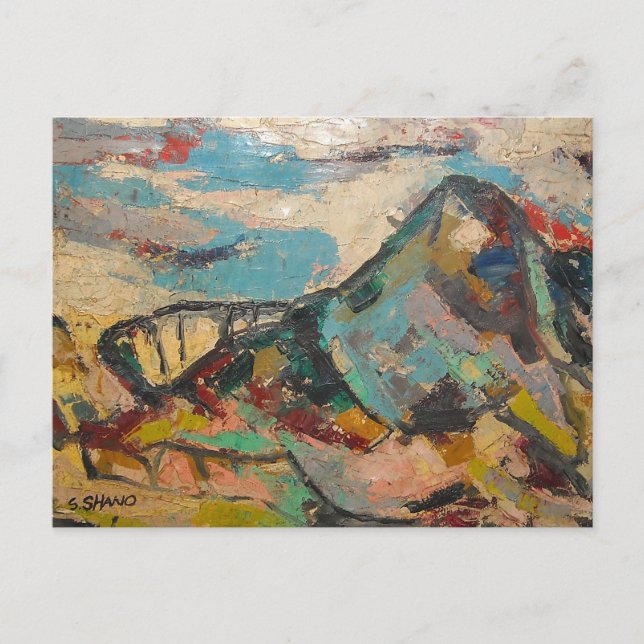 S Shano Color Mountain Postkarte (Vorderseite)