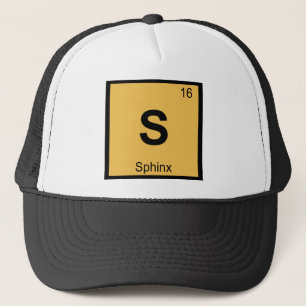 S - Sphinx Griechische Chemie Periodensystem Symbo Truckerkappe