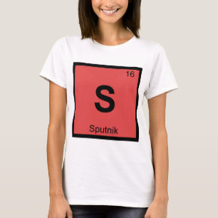 S - Sputnik Russischer Weltraum Chemie Periodensys T-Shirt