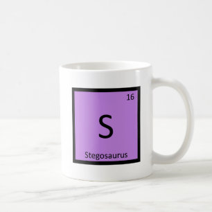 S - Stegosaurus Dinosaur Chemie Periodische Tabell Kaffeetasse